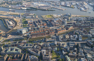 Deutschland, Hamburg, Luftbild der Speicherstadt - PVCF00972