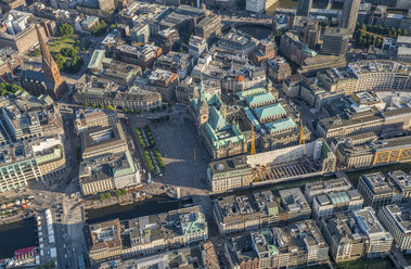 Germany, Hamburg, aerial view of city hall - PVCF00973