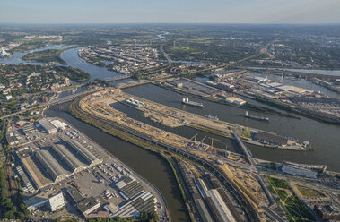 Germany, Hamburg, aerial view of Oberhafen - PVCF00979