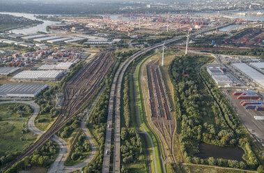 Deutschland, Hamburg, Luftaufnahme von Altenwerder - PVCF00999