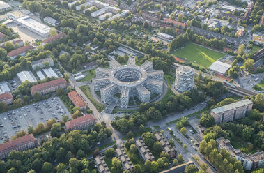 Germany, Hamburg, aerial view of police headquarters - PVCF01022