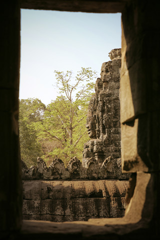 Kambodscha, Angkor Wat, Angkor Thom, Bayon-Tempel, lizenzfreies Stockfoto