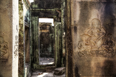 Kambodscha, Angkor Wat, Angkor Thom, Bayon-Tempel, Steinrelief - REAF00213