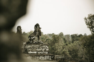 Kambodscha, Angkor, Ankor Wat, Pre Rup-Tempel, Skulptur - REAF00218