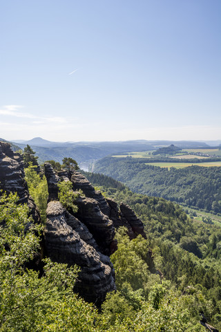 Deutschland, Sachsen, Nationalpark Sächsische Schweiz, Schrammsteine, lizenzfreies Stockfoto