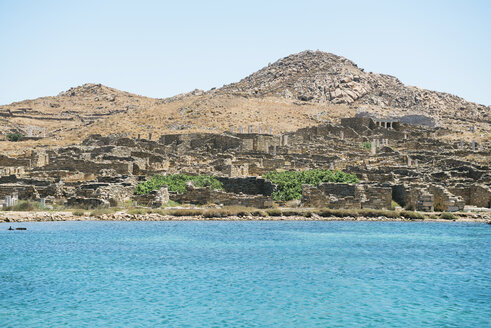 Griechenland, Mykonos, Delos, archäologische Stätte und Ägäisches Meer - GEMF01511