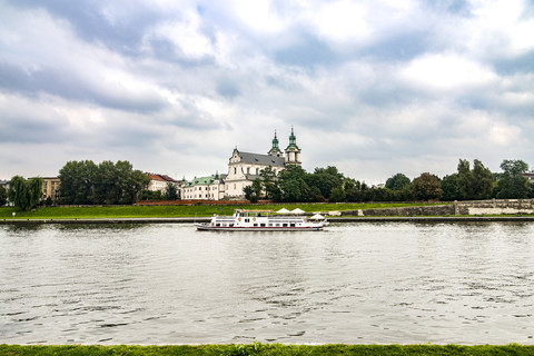 Polen, Krakau, Paulinerkloster und St. Michaelskirche an der Weichsel, lizenzfreies Stockfoto