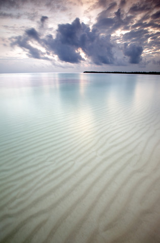 Caribbean, Dominican Republic, Bavaro Beach at sunrise stock photo