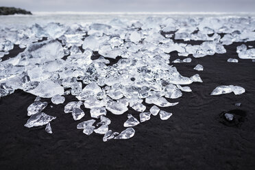 Island, Jokulsarlon, Diamond Beach, Gletschereis am Strand - EPF00351