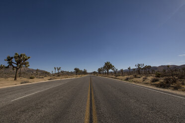 USA, Kalifornien, Joshua Tree National Park, Straße in der Wüste - LMF00715