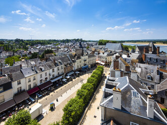 Frankreich, Amboise, Blick auf die Altstadt von oben - AMF05285