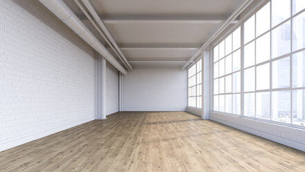 Empty loft, 3D Rendering - UWF01129