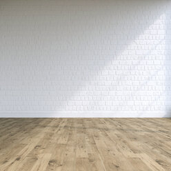 Textured white wall in a loft, 3D Rendering - UWF01135