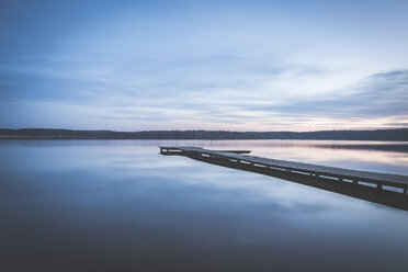 Germany, Saxony-Anhalt, jetty at Lake Bergwitz - ASCF00725