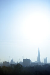 Großbritannien, London, Skyline mit St. Paul's Cathedral und The Shard im Morgenlicht - BRF01428