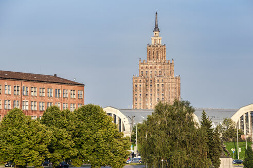 Latvia, Riga, central market and Academy of sciences building - CSTF01317