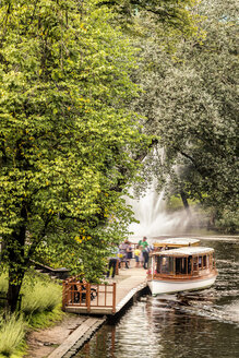 Latvia, Riga, Kronvalda Park at city canal - CSTF01327