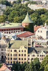 Lettland, Riga, Blick auf die Altstadt mit Pulvermagazin - CSTF01330