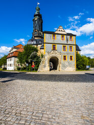 Germany, Weimar, Gruener Markt with city castle - AMF05322