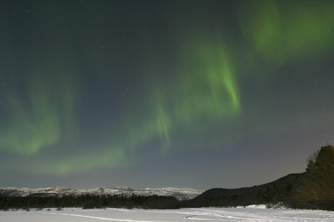 Norwegen, Nordlicht um Tromso, lizenzfreies Stockfoto