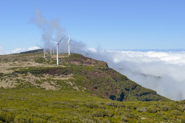 Portugal, Madeira, Blick von Bica da Cana auf die Berge - RJF00674