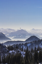 Germany, Bavaria, Aschau, winter landscape as seen from Kampenwand - THAF01911