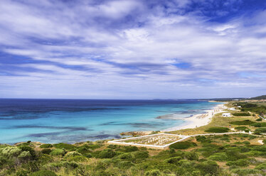 Spain, Menorca, Son Bou Beach and Basilica de Son Bou - SMAF00697