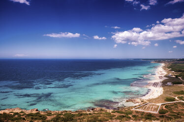 Spain, Menorca, Son Bou Beach and Basilica de Son Bou - SMAF00723