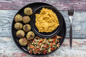 Falafel mit Tabbouleh und Hummus - SARF03260