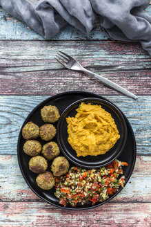 Falafel mit Tabbouleh und Hummus - SARF03261