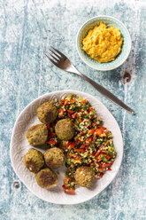 Falafel with Tabbouleh and Hummus - SARF03264