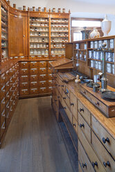 Germany, Radolfzell, salesroom of historical pharmacy at municipal museum - SHF01956