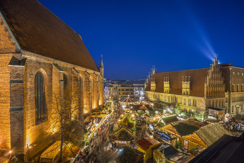 Deutschland, Hannover, Weihnachtsmarkt in der Altstadt, lizenzfreies Stockfoto