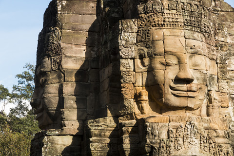 Cambodia, Siem Reap, Angkor, Bayon temple stock photo