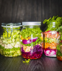 Preserving jars of various salads - KSWF01800