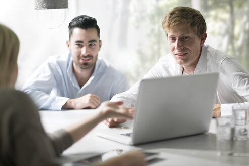 Business people brainstorming in a team meeting in office - ZEF13282