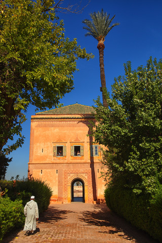 Marokko, Marrakesch, Menara-Gärten, lizenzfreies Stockfoto
