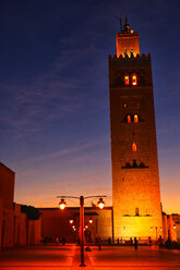 Marokko, Marrakesch, Minarett der Koutoubia-Moschee - DSGF01669