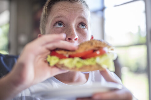 Boy eating sandwhich - ZEF13457