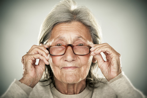 Porträt einer älteren Dame, lizenzfreies Stockfoto