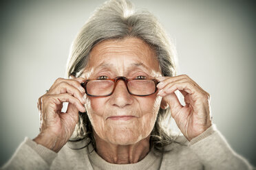 Senior, glasses, espresso, drink, smile, half portrait, 60-70