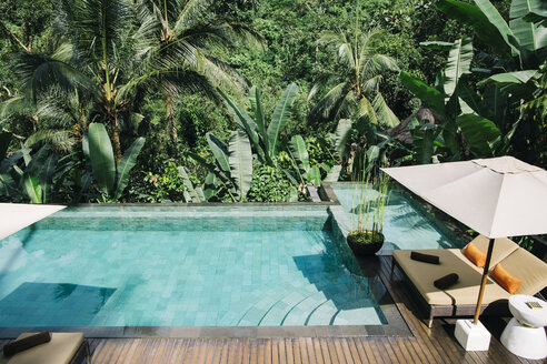 Indonesia, Bali, tropical swimming pool - JUBF00215