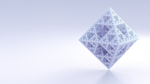 Oktaeder aus Dreiecken, 3d-Rendering, lizenzfreies Stockfoto
