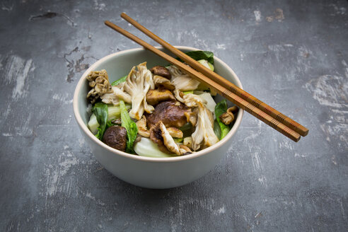 Rührbraten mit Chinakohl, Maitake, Austern- und Shitakepilzen - LVF06001