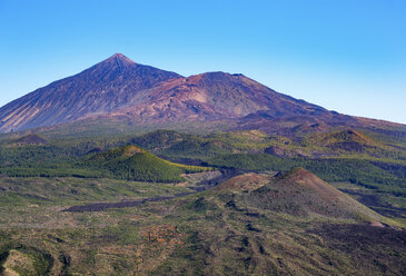 Spanien, Kanarische Inseln, Teneriffa, Pico del Teide und Pico Viejo vom Teno-Gebirge aus gesehen - SIEF07394