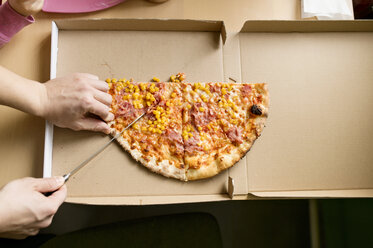 Die Pizza wird aufgeschnitten - HAPF01448