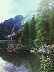 Italy, South Tyrol, Dolomites, Pragser Wildsee - GWF05171