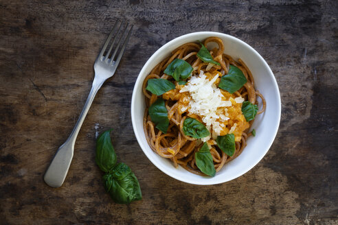 Dinkel-Vollkornspaghetti, Tomatensauce, Parmesan und Basilikum - EVGF03204