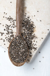 Spoon of black chia seeds - MYF01899