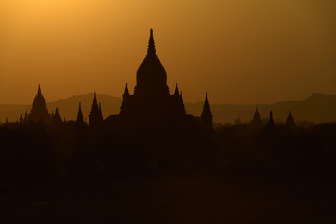 Myanmar, archäologische Stätte von Bagan, lizenzfreies Stockfoto